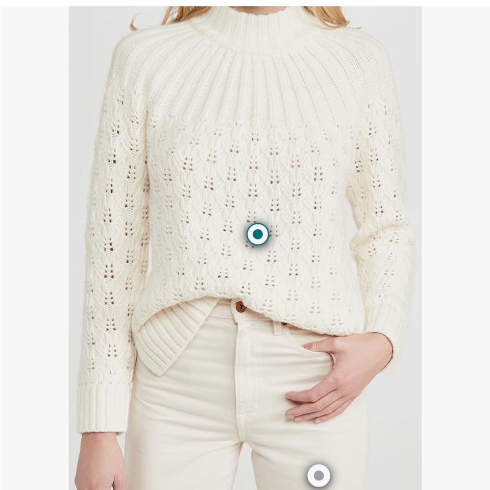 Madewell Stitch Mix Mock Neck Sweater - Picture 3 of 14